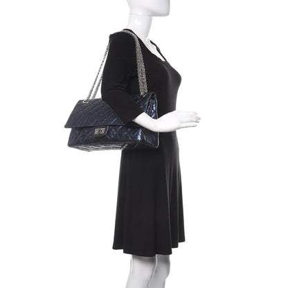 Chanel Metallic Aged Calfskin Quilted 2.55 Reissue 226 Flap Blue 2 of 9