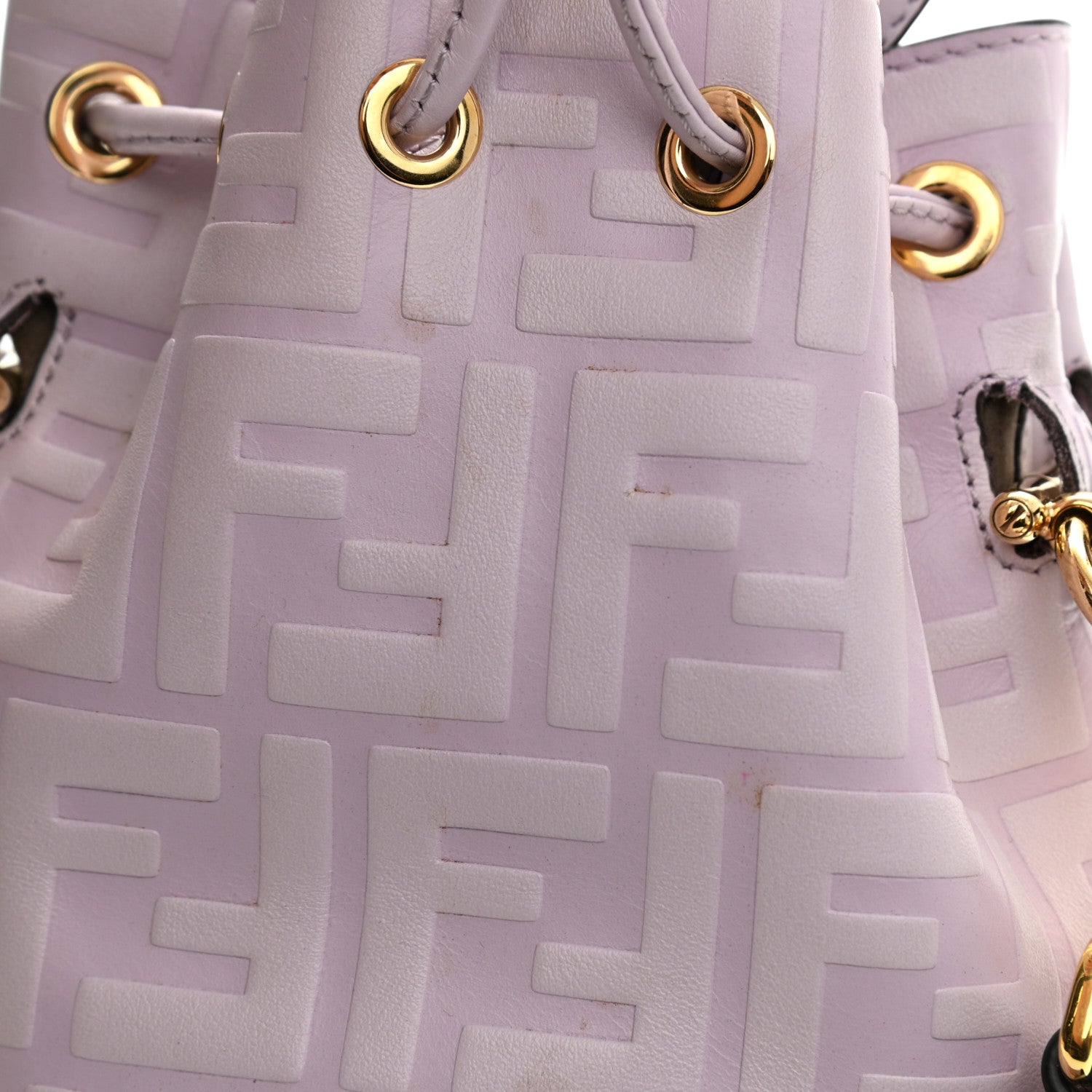 Fendi Vitello Termosport F is Fendi FF 1974 Embossed Mini Mon Tresor Bucket Bag Anemone 11 of 11