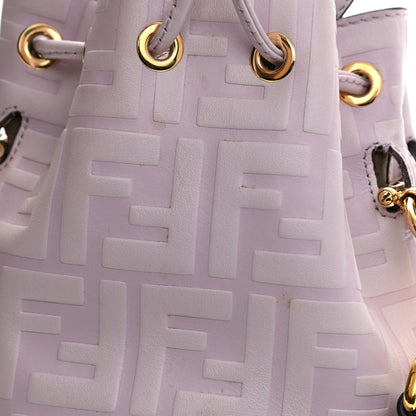 Fendi Vitello Termosport F is Fendi FF 1974 Embossed Mini Mon Tresor Bucket Bag Anemone 11 of 11