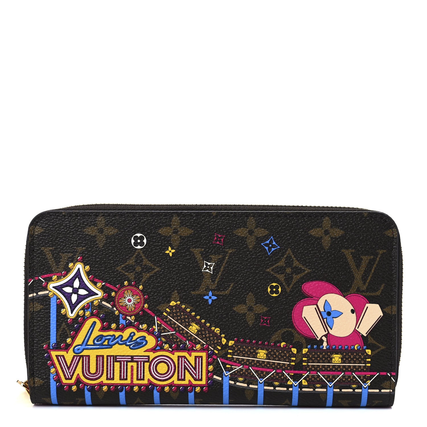 Louis Vuitton Monogram 2020 Christmas Animation Zippy Wallet Pivoine 1 of 10