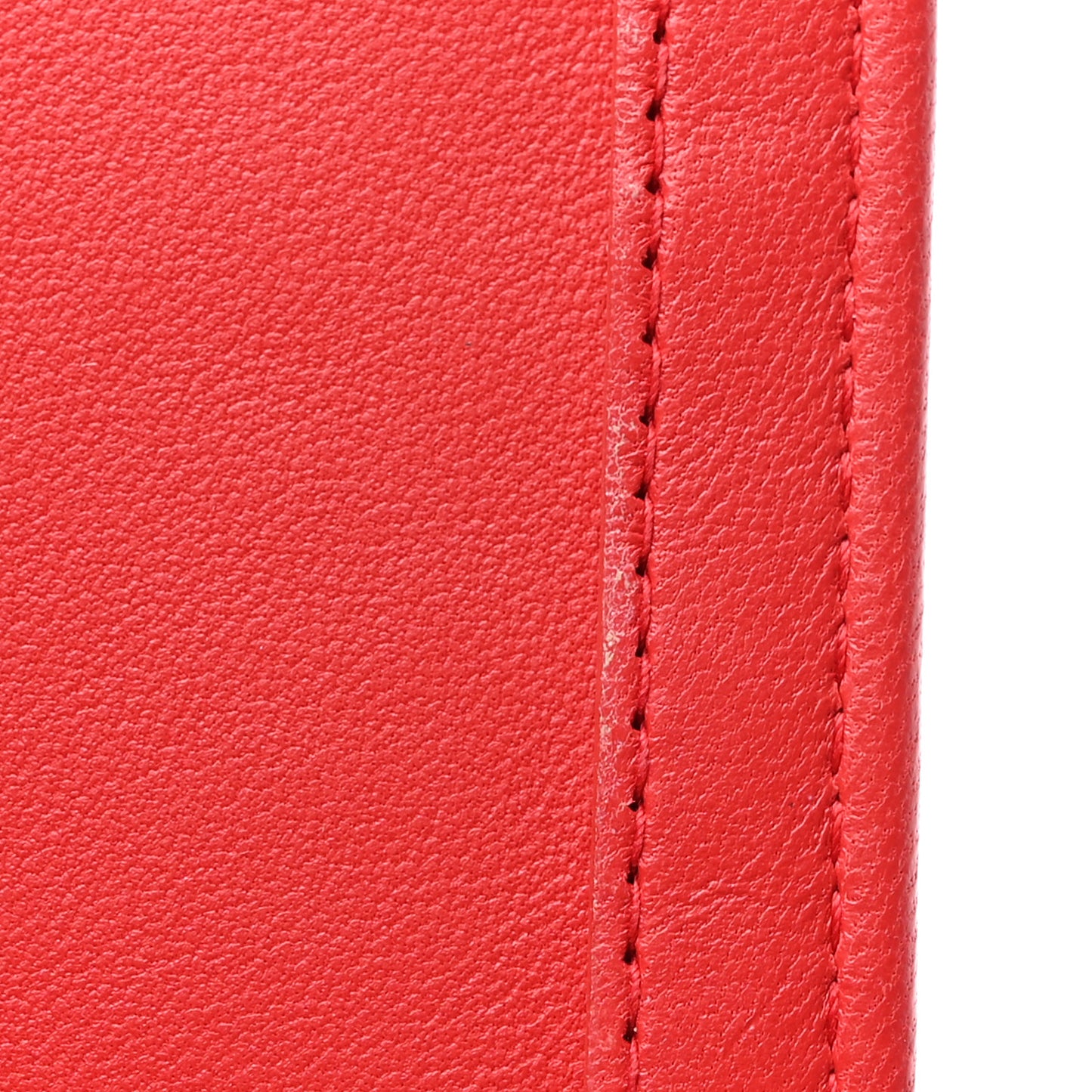 Lambskin Quilted Card Holder Wallet Red