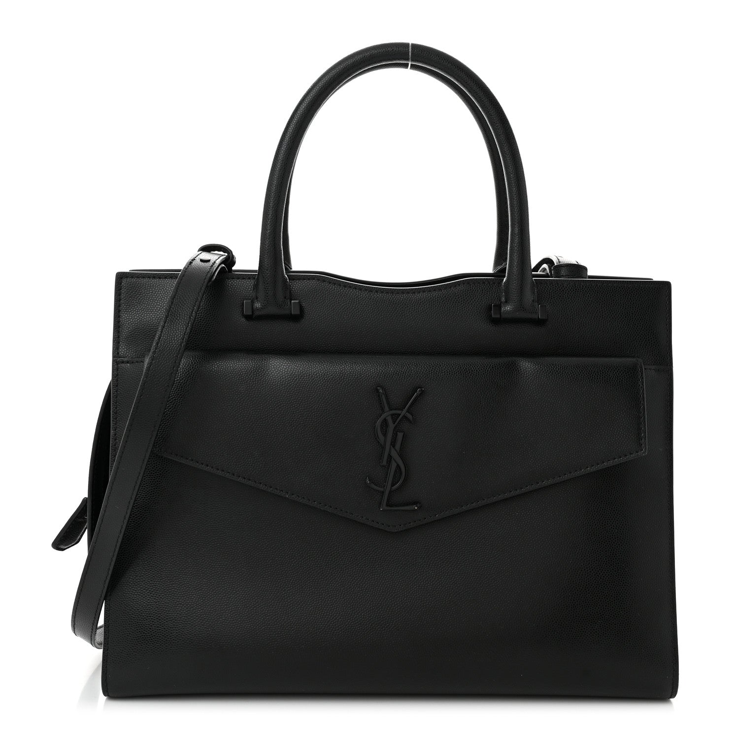 Saint Laurent Grain De Poudre Medium Uptown Tote Black 1 of 13