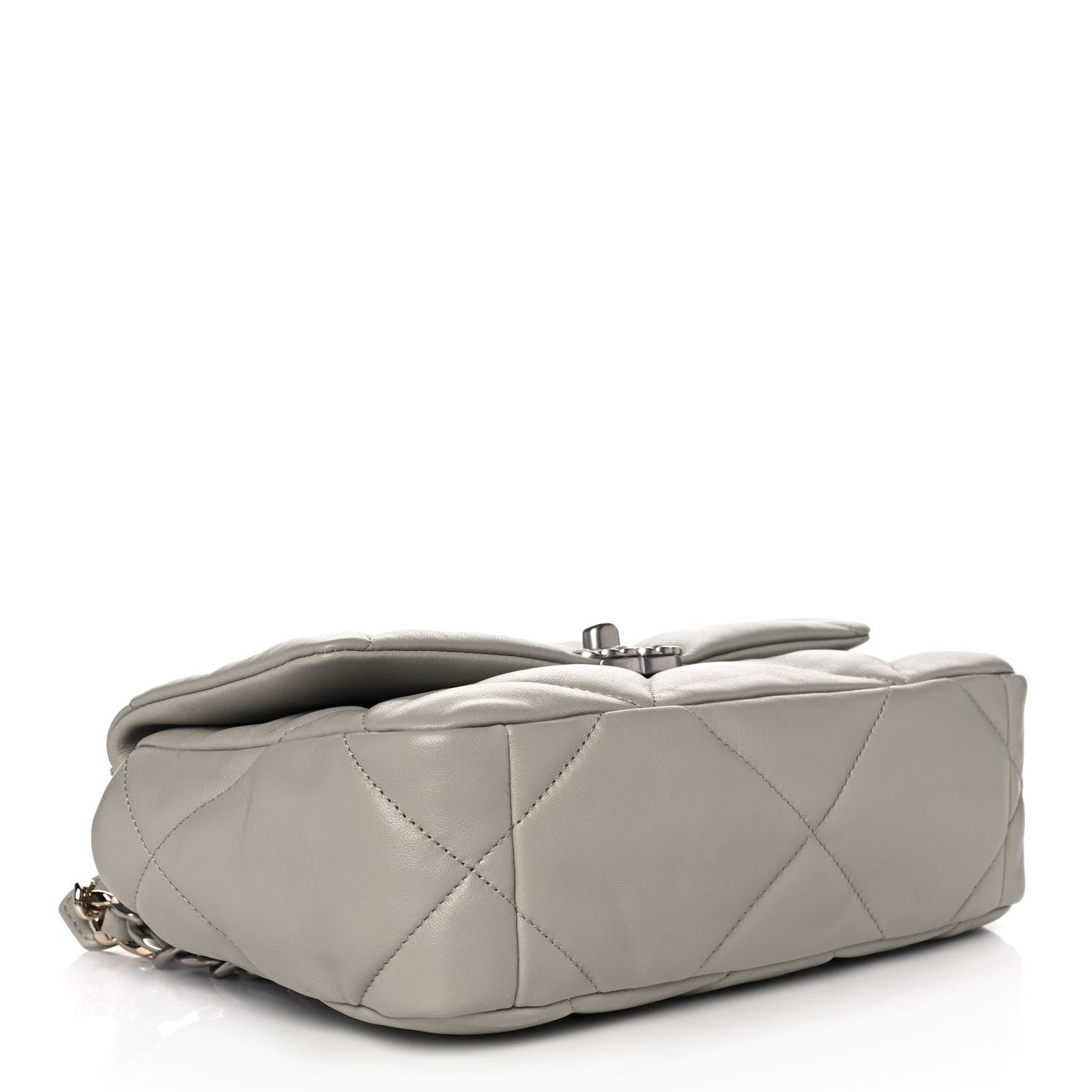 Chanel Goatskin Quilted Medium Chanel 19 Flap Grey 4 of 11