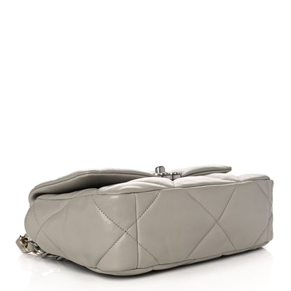 Chanel Goatskin Quilted Medium Chanel 19 Flap Grey 4 of 11