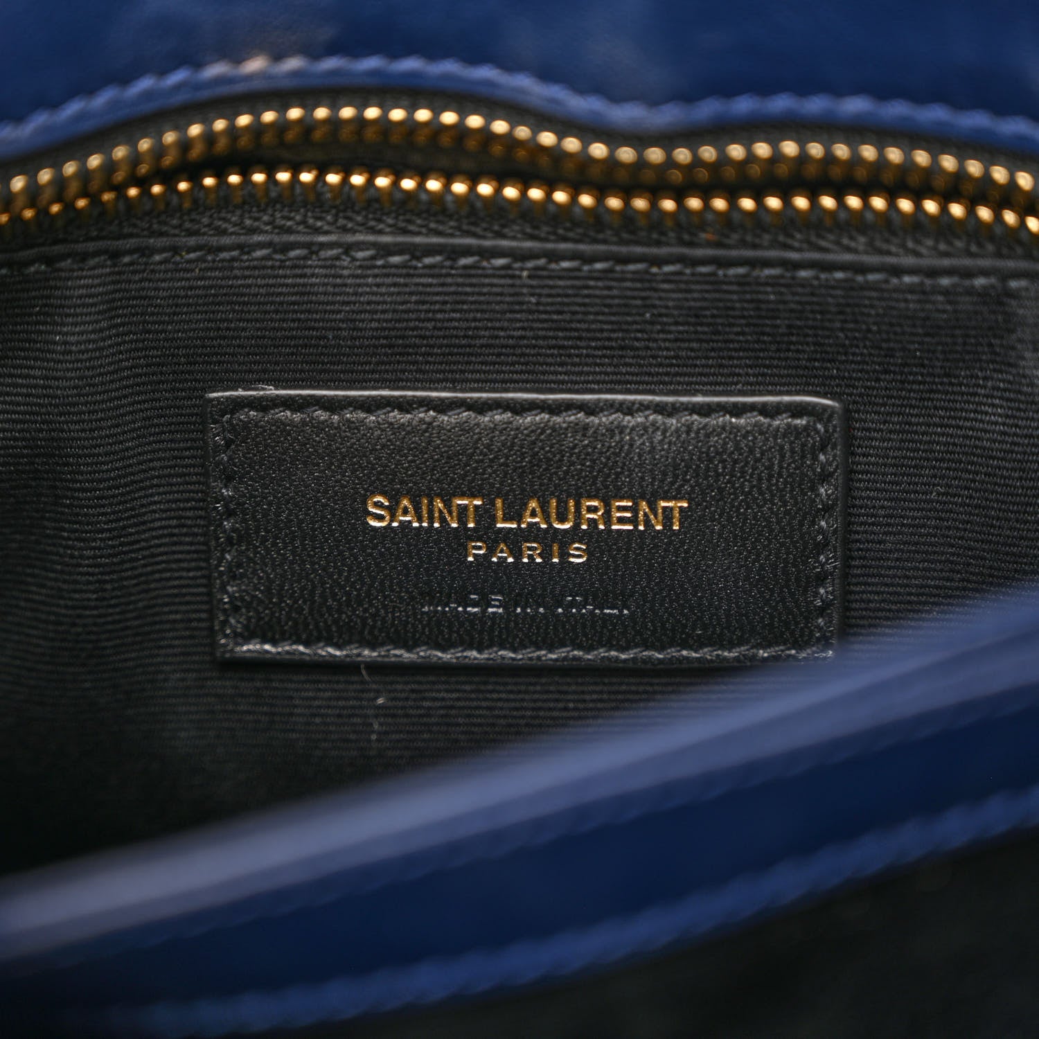 Saint Laurent Calfskin Y Quilted Monogram Toy Loulou Crossbody Bag Denim 7 of 16