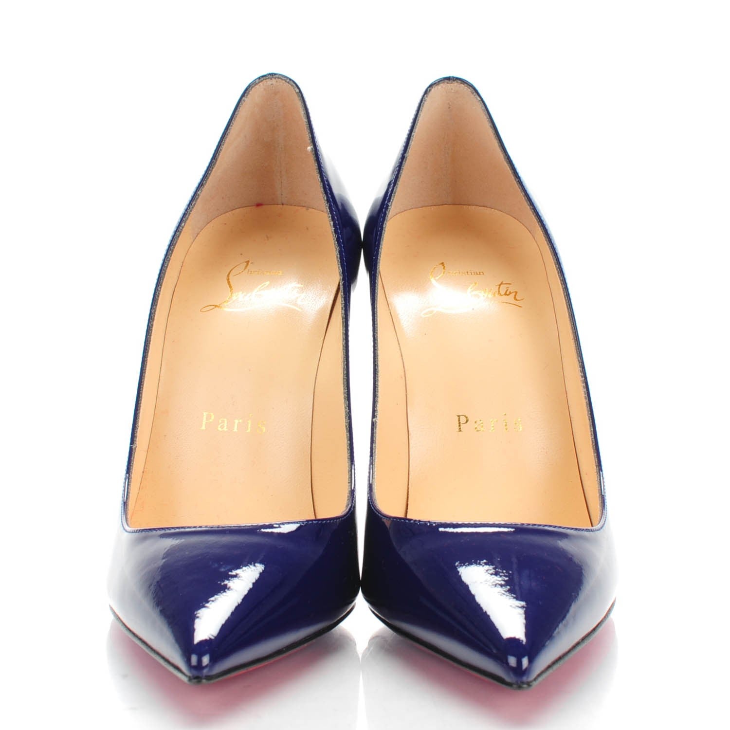 Christian Louboutin Patent Decollete 554 100 Pumps 35 Purple Pop 2 of 7