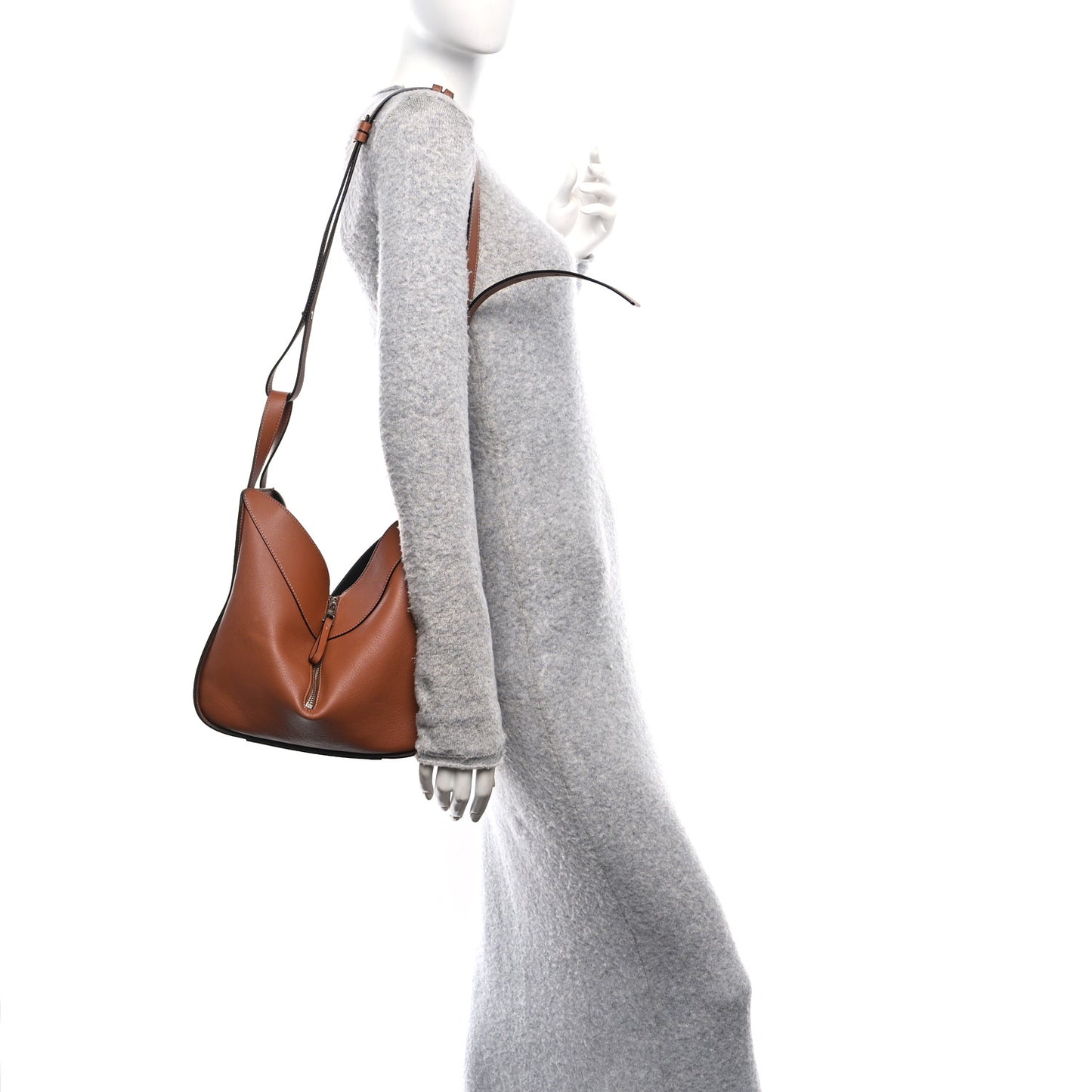 Calfskin Small Hammock Shoulder Bag Tan