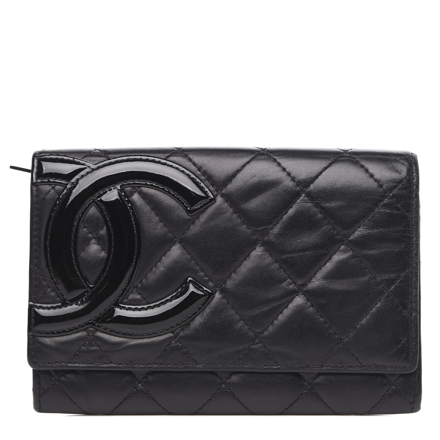 Chanel Calfskin Quilted Cambon Flap Wallet Black 1 of 11