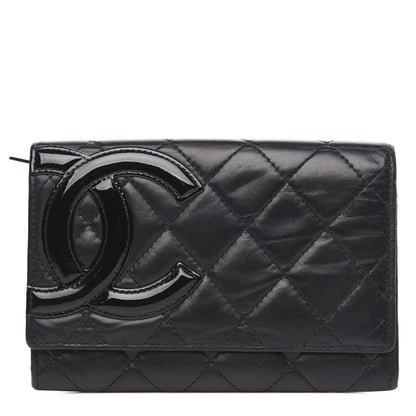 Chanel Calfskin Quilted Cambon Flap Wallet Black 1 of 11