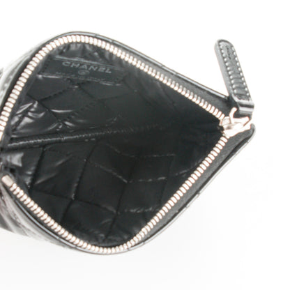 Chanel Patent Quilted Small Cosmetic Case Black 5 of 7