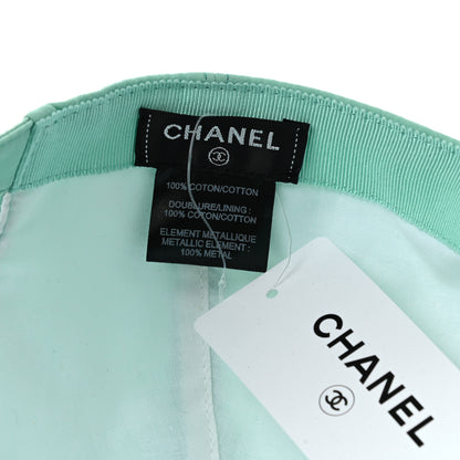 Chanel Cotton CC Cap Hat Turquoise Fuchsia 8 of 8