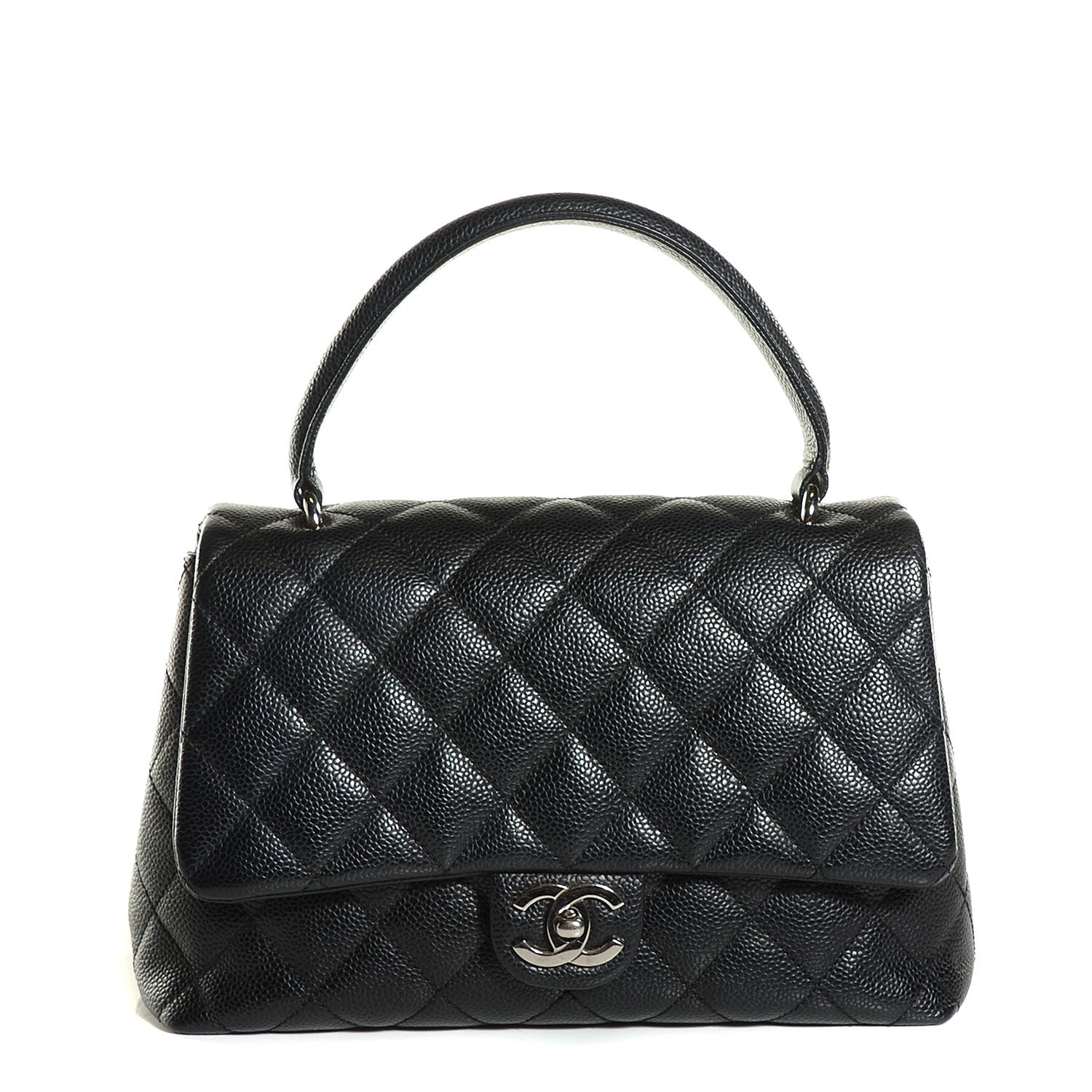 Chanel Caviar Quilted Jumbo Kelly Flap Black 1 of 8