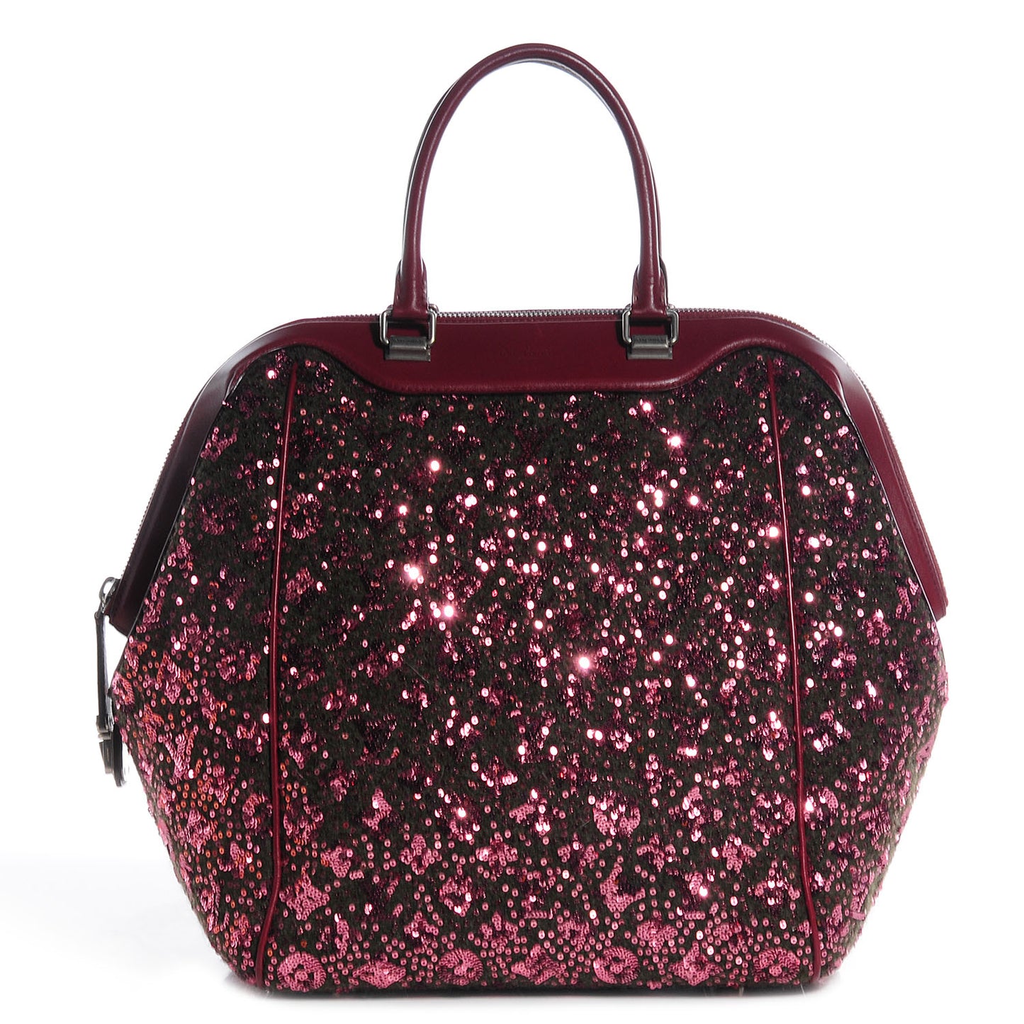 Sequin Monogram Sunshine Express North South Burgundy