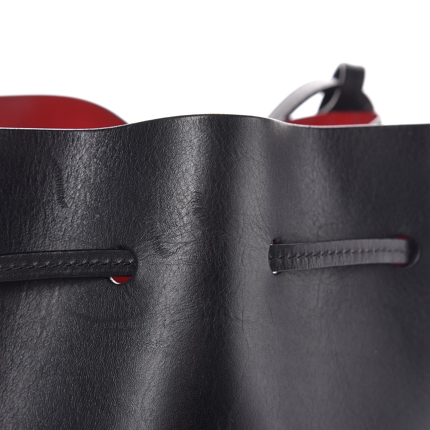 Mansur Gavriel Vegetable Tanned Calfskin Bucket Bag Black Flamma 10 of 22