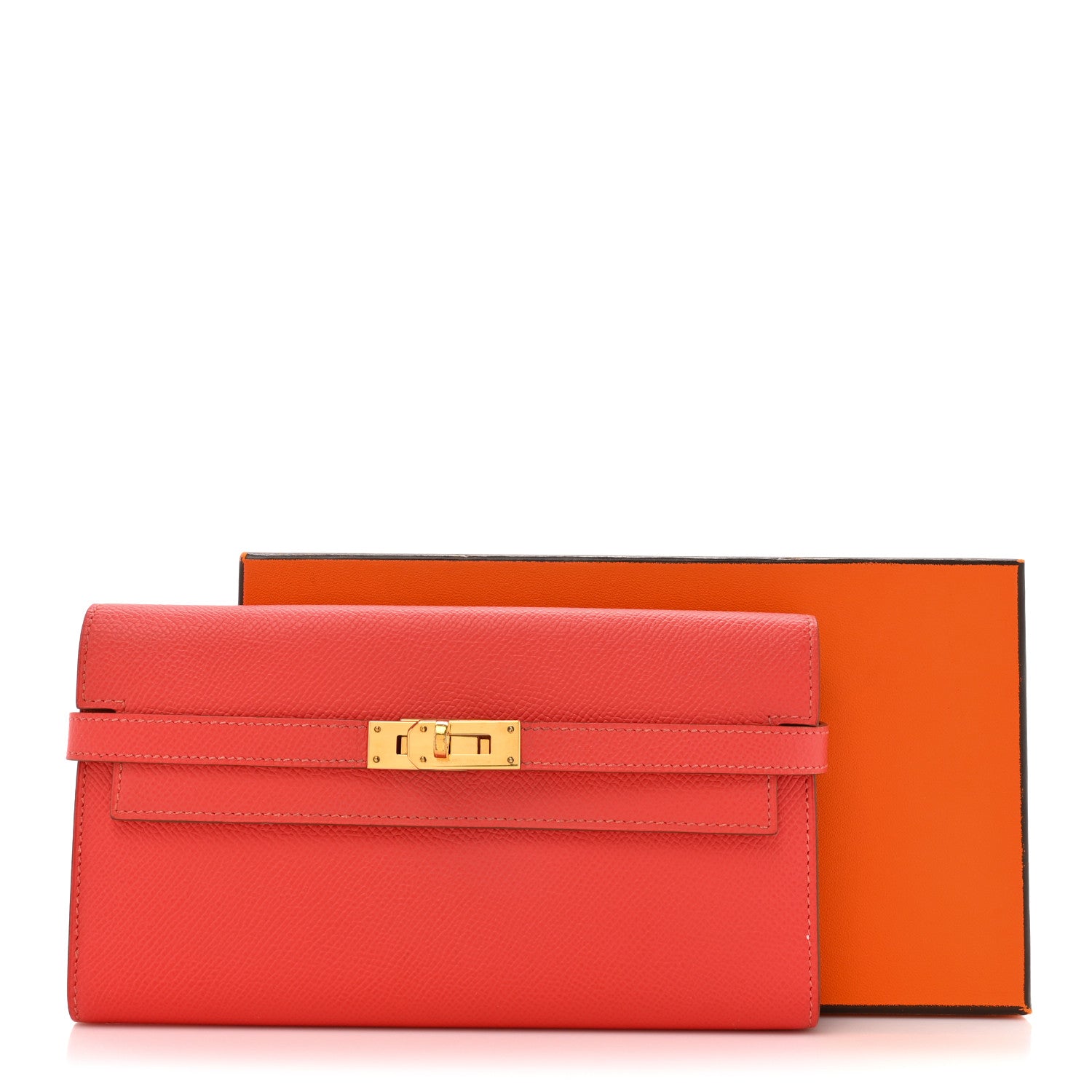 Hermes Epsom Kelly Longue Wallet Rose Jaipur 12 of 12
