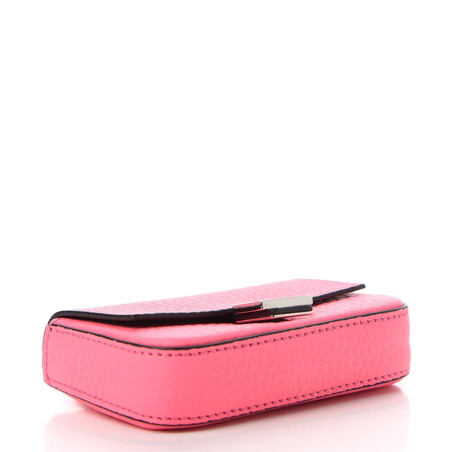 Fendi Cuoio Romano Micro Baguette Charm Rosa Fluo 4 of 10