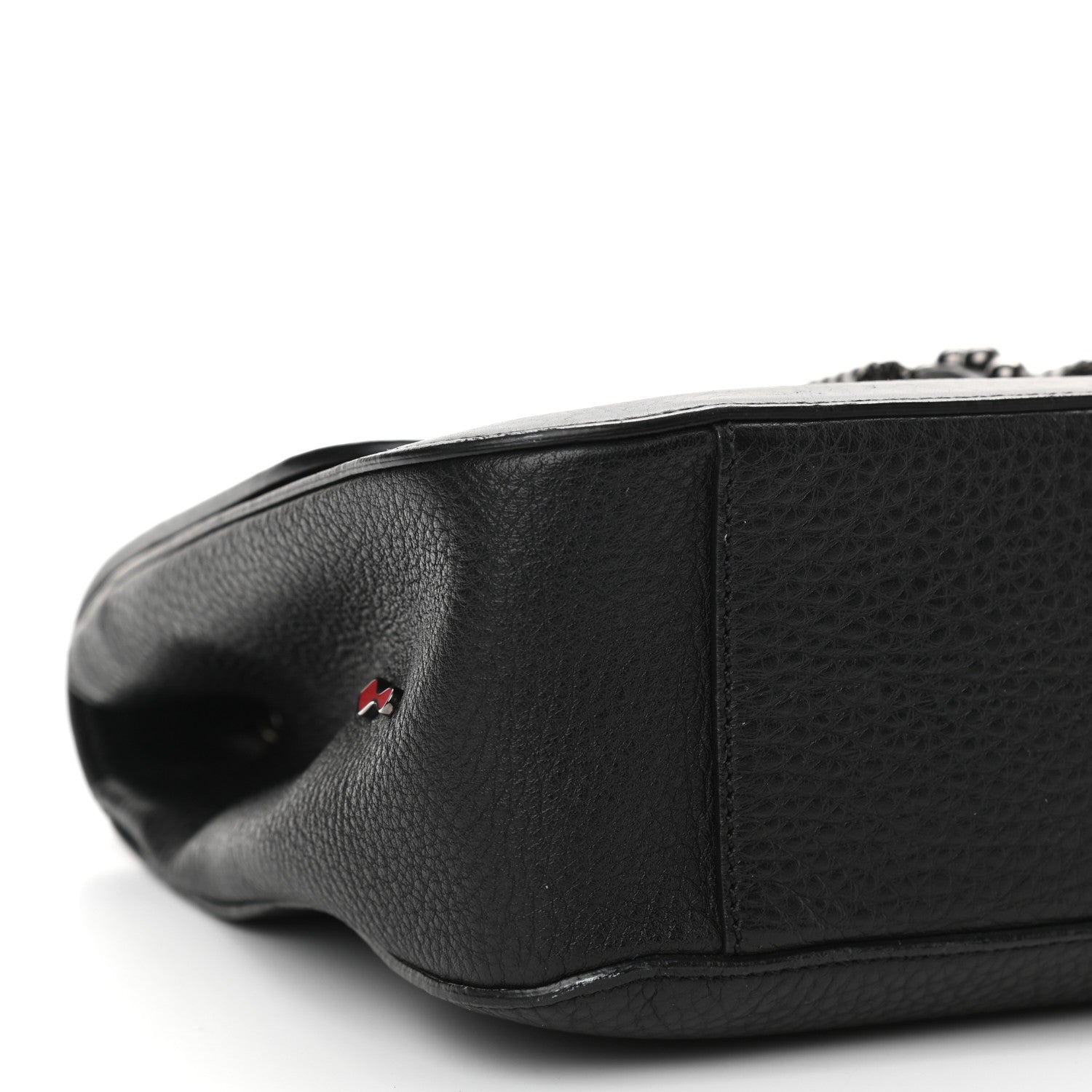 Christian Louboutin Calfskin Small Sweet Charity NV Shoulder Bag Black 7 of 9