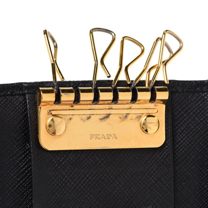 Prada Tessuto Nylon 6 Key Holder Black 7 of 12