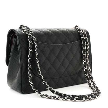 Chanel Caviar Quilted Jumbo Double Flap Black 2 of 10