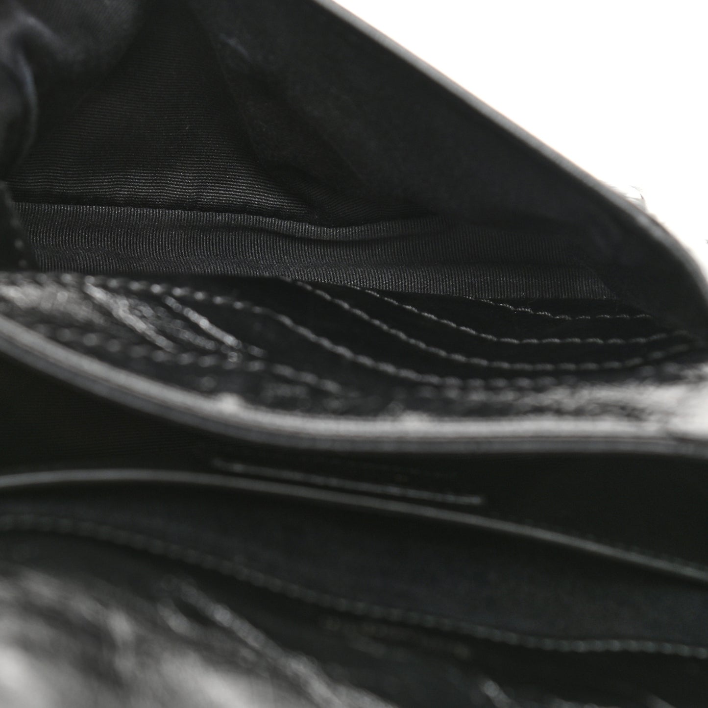 Crinkled Lambskin Matelasse Monogram Baby Niki Chain Satchel Black