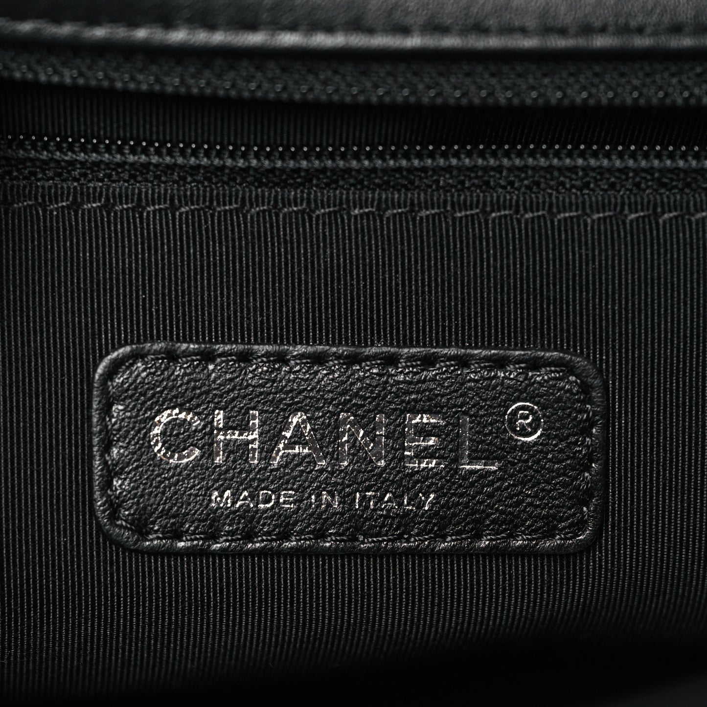 Lambskin Quilted Medium Boy Flap Black