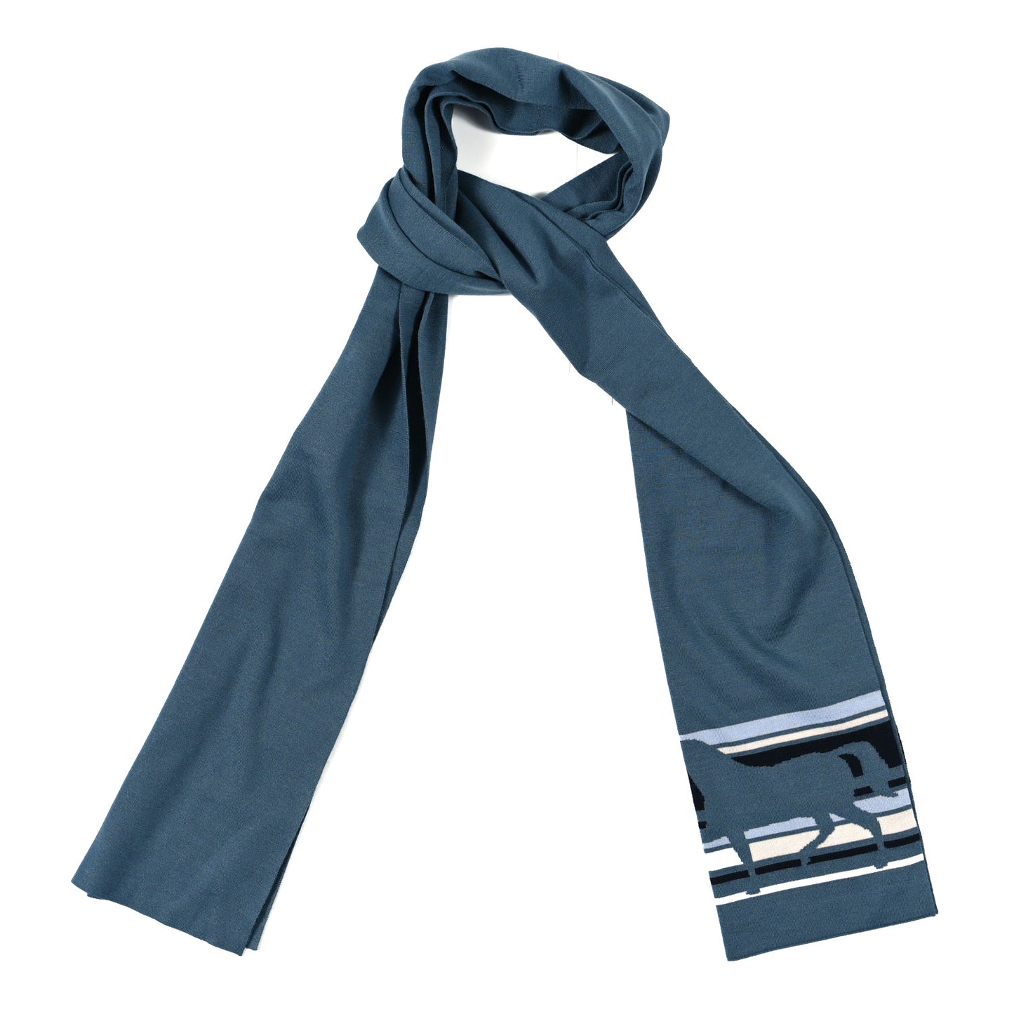 Cashmere Silk Tempete Stole Marine Ciel