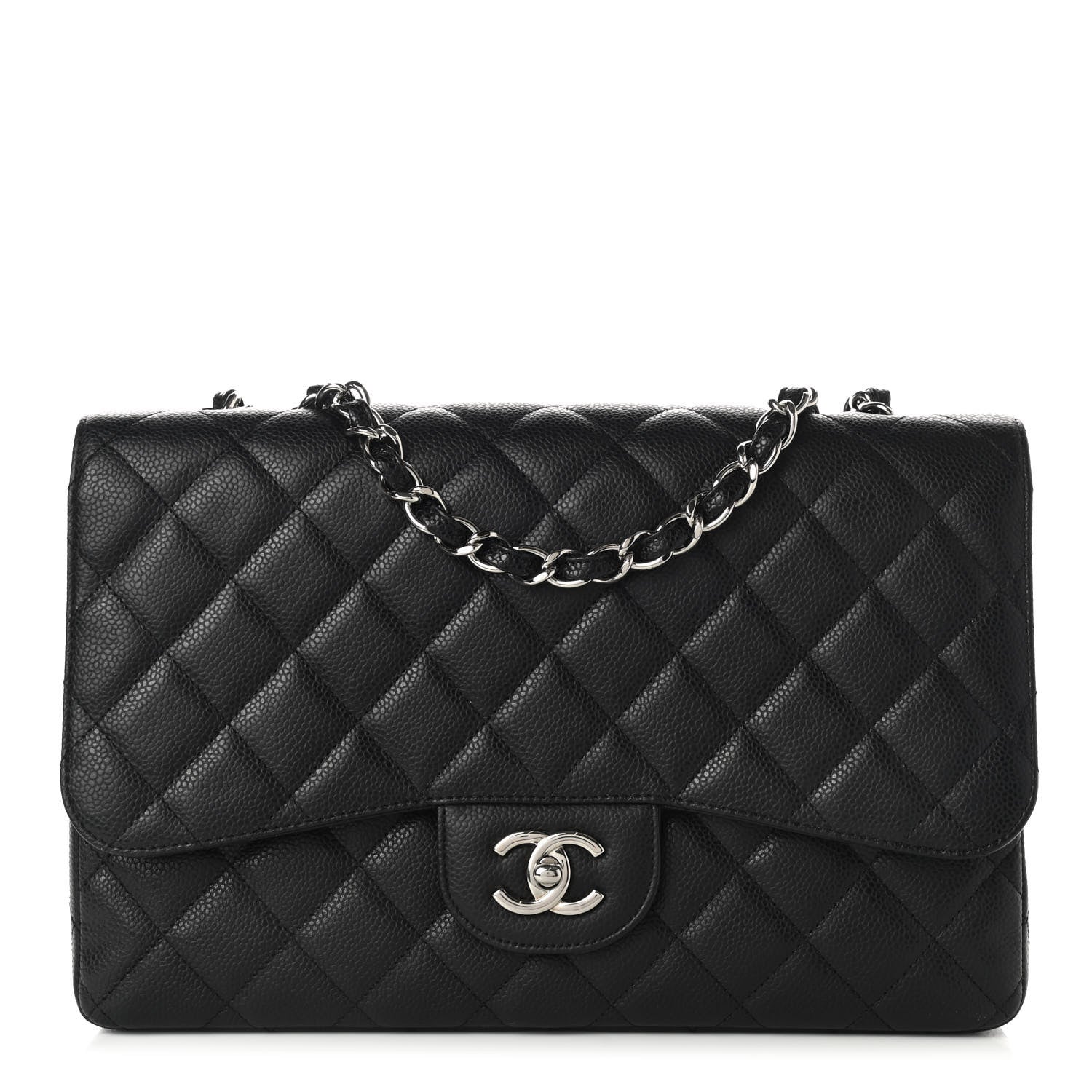 Chanel Caviar Quilted Jumbo Single Flap Black 1 of 11