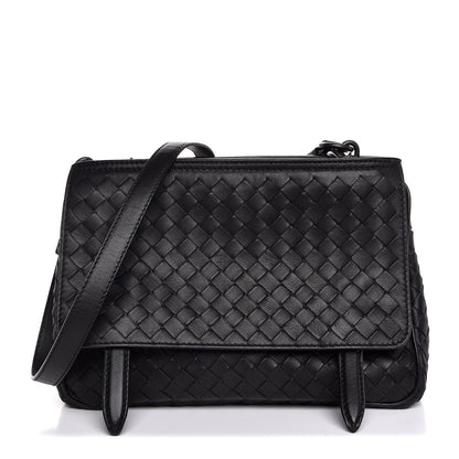 Bottega Veneta Nappa Intrecciato Crossbody Bag Black 1 of 8