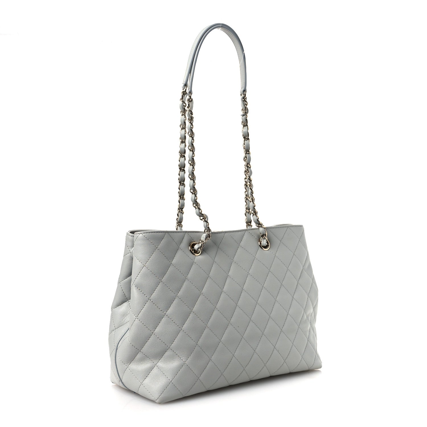 Chanel Caviar Quilted Shopping Tote Light Green 3 of 14