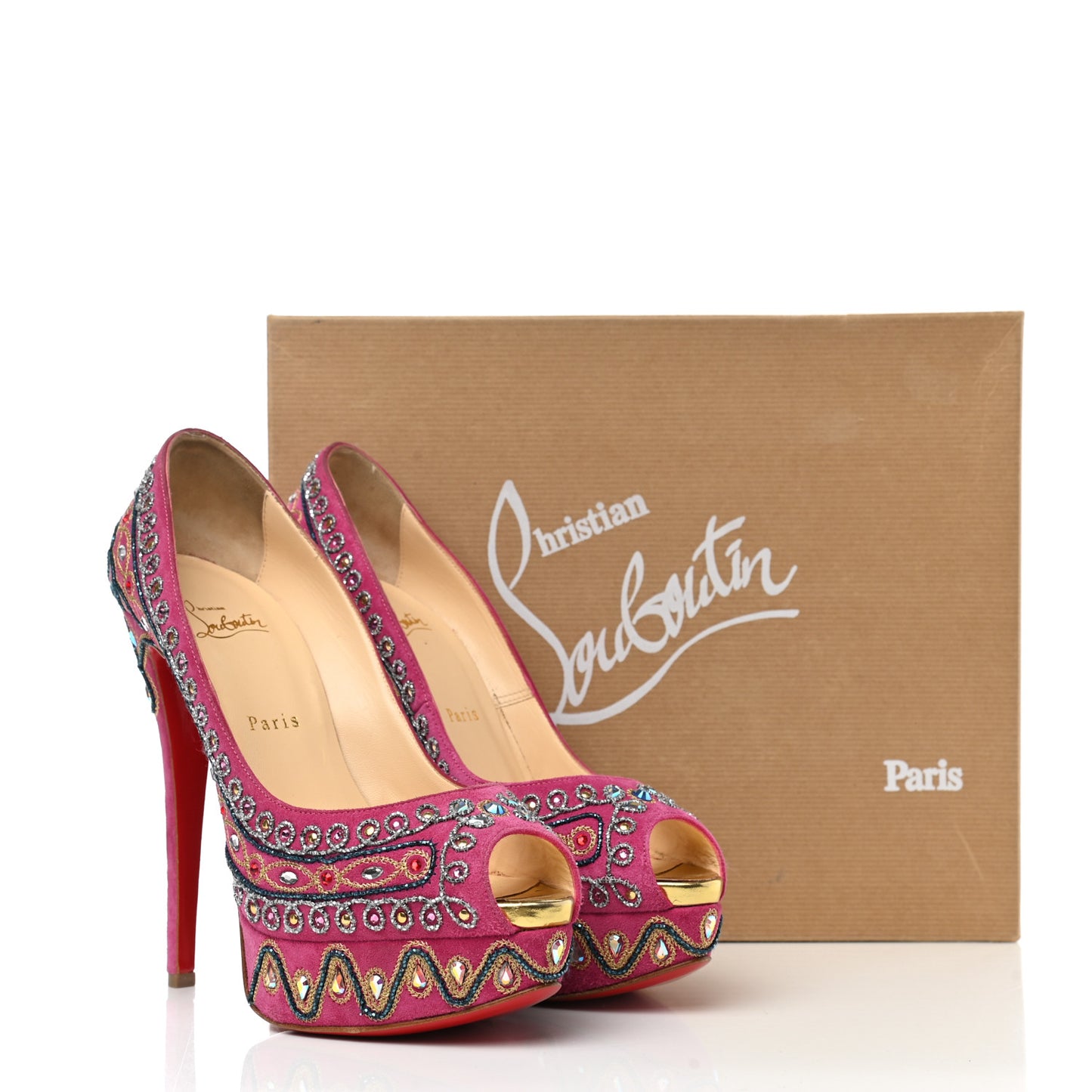 Crystal Suede Bollywoody 150 Pumps 40 Hot Pink