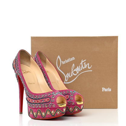Christian Louboutin Crystal Suede Bollywoody 150 Pumps 40 Hot Pink 11 of 12