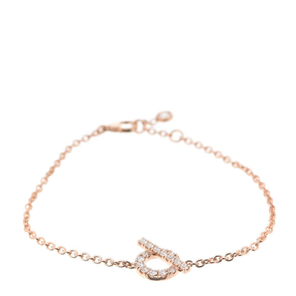 Hermes 18K Rose Gold Diamond Finesse Bracelet ST 1 of 5