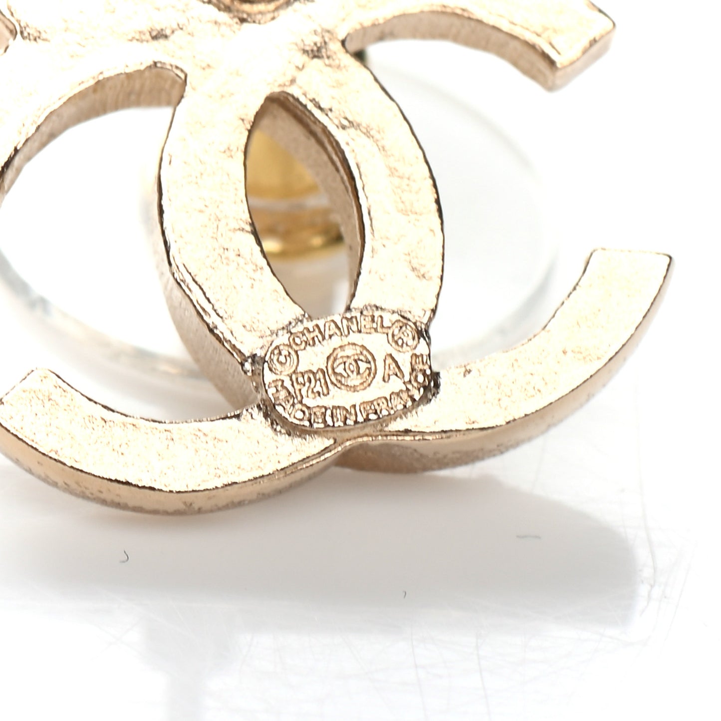 Crystal CC Crown Earrings Gold