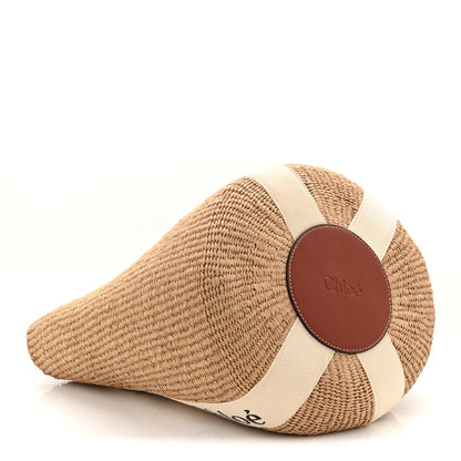 Chloe Raffia Large Woody Tote White 4 of 10