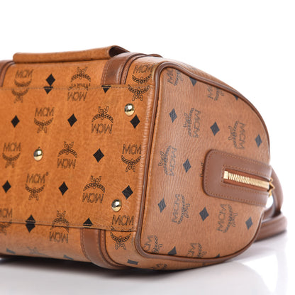 MCM Visetos Satchel Cognac 7 of 9