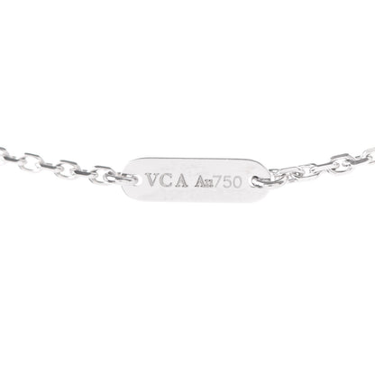 Van Cleef & Arpels 18K White Gold Diamond Vintage Alhambra Pendant Necklace 6 of 7