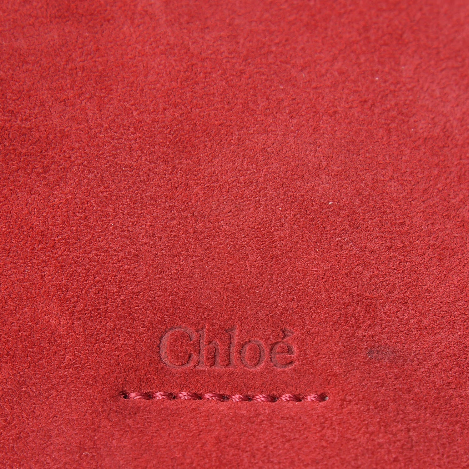 Chloe Suede Calfskin Small Faye Shoulder Bag Tulip Red 6 of 15