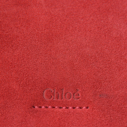 Chloe Suede Calfskin Small Faye Shoulder Bag Tulip Red 6 of 15