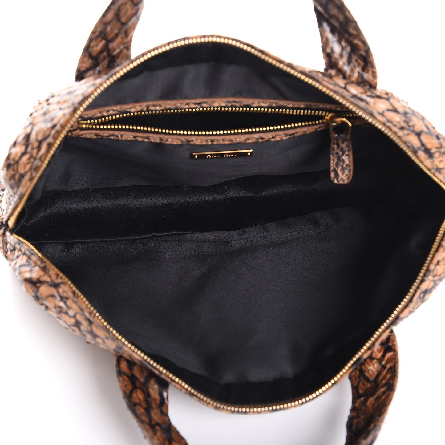 Python Painted Top Handle Bag