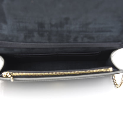 Christian Dior Metallic Patent Micro-Cannage 30 Montaigne 2 in 1 Pouch Silver 6 of 9