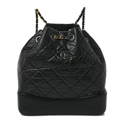 Chanel Aged Calfskin Quilted Small Gabrielle Backpack Black 1 of 8