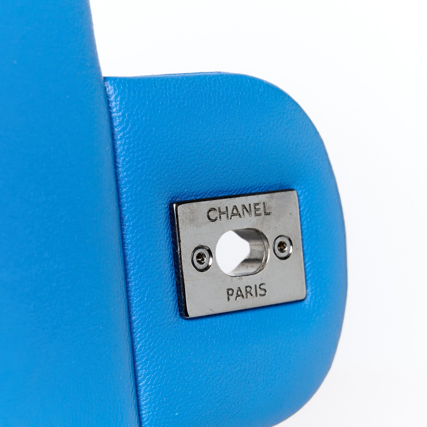 Chanel Lambskin Large CC Crossing Flap Blue 7 of 11