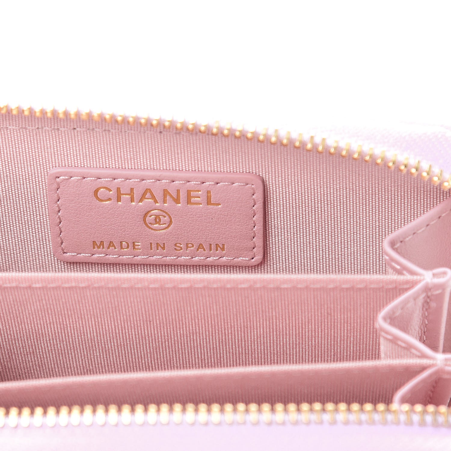 Chanel Lambskin Quilted 19 Zip Around Coin Purse Wallet Light Pink 6 of 8