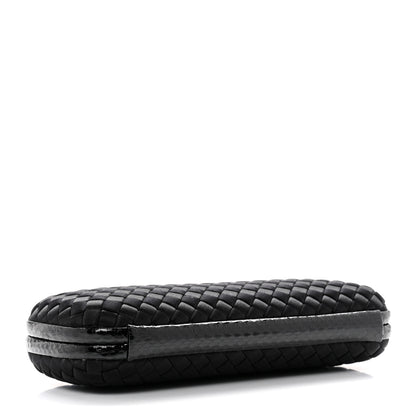 Bottega Veneta Satin Ayers Intreccio Impero Stretch Knot Clutch Black 4 of 6