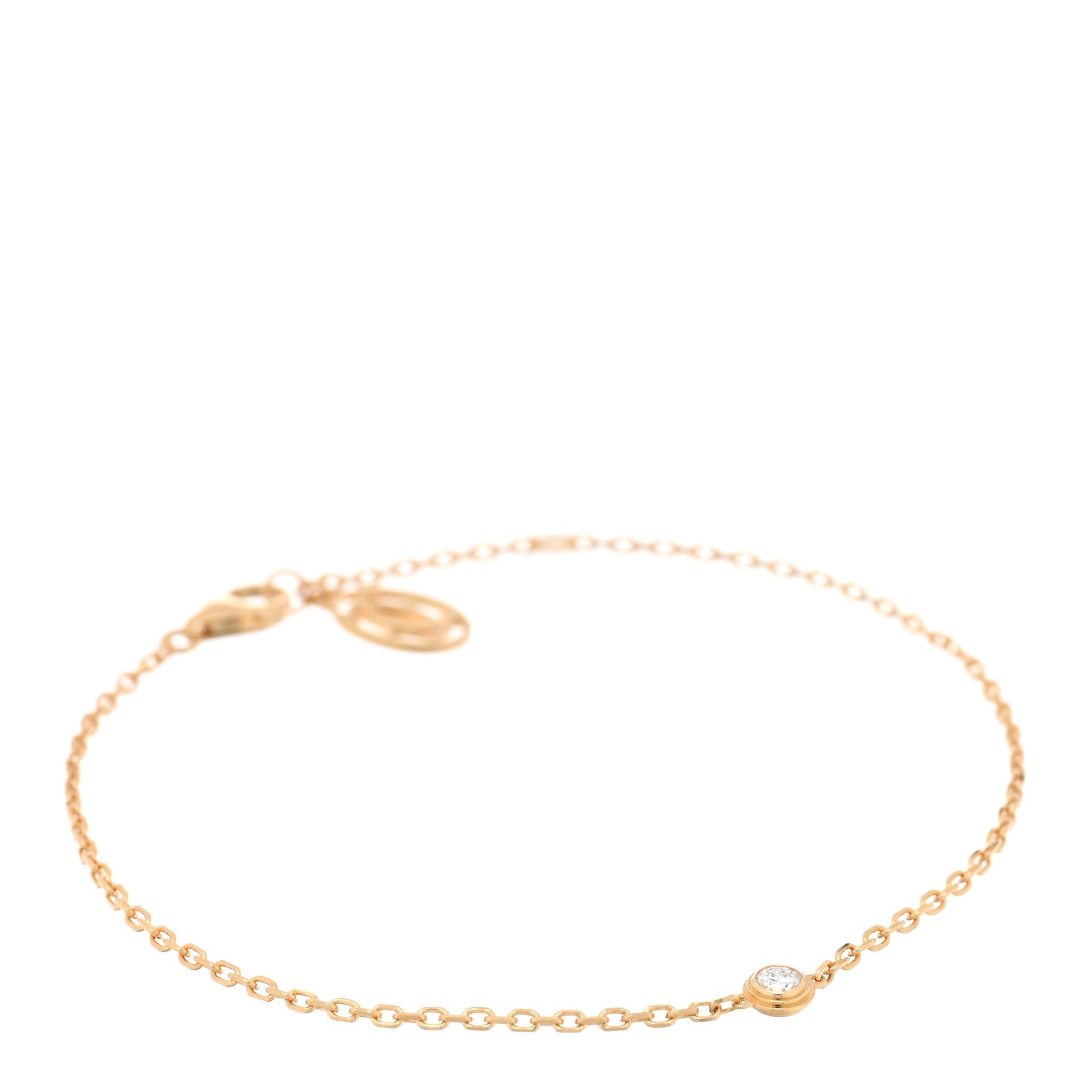 Cartier 18K Yellow Gold Diamond SM D'Amour Bracelet 1 of 4