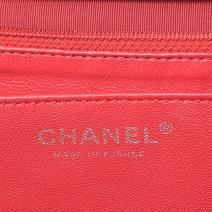 Chanel Washed Caviar Quilted Maxi Single Flap Fuchsia 6 of 7