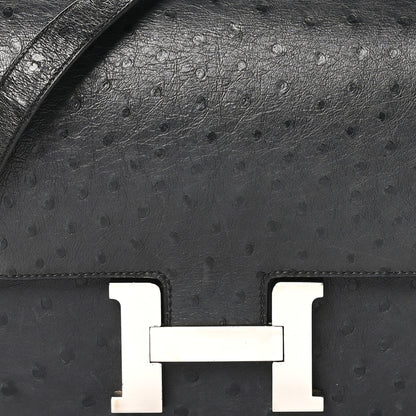 Hermes Ostrich Constance 24 Bleu Iris 9 of 13