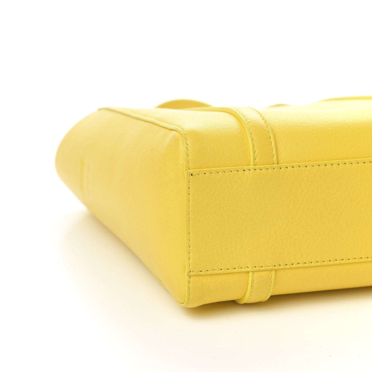 Smooth Calfskin Logo XXS Everyday Tote Jaune Soleil Black