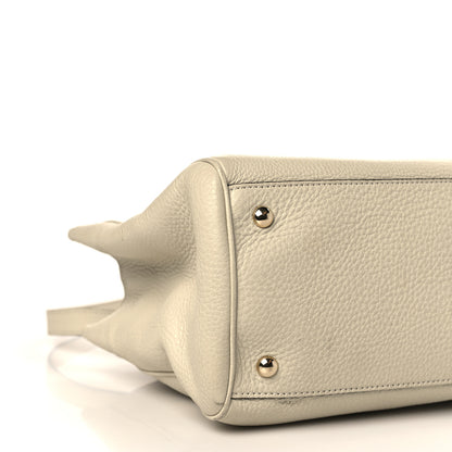 Gucci Pebbled Calfskin Medium Bamboo Shopper Tote Off White 8 of 12