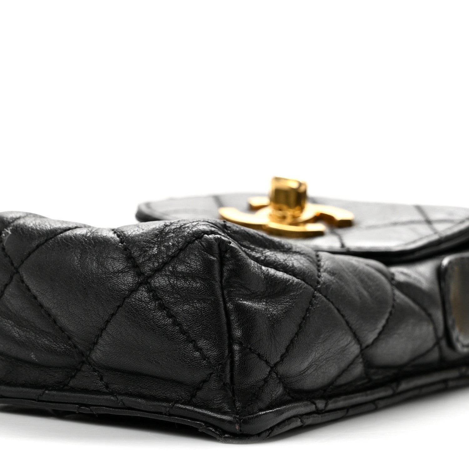 Chanel Lambskin Quilted Phone Holder Black 8 of 13
